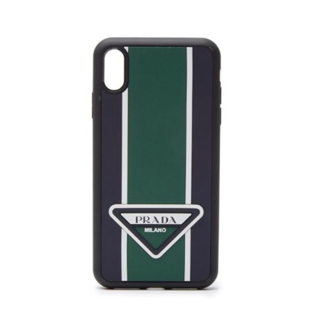 Authentic Prada Logo-Stripe iPhone XS Max Case